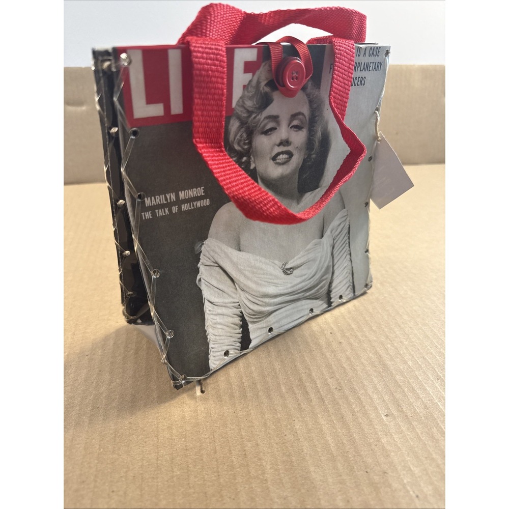 Women's Recycled Purse Tote Bag LIFE MAGAZINE Marilyn Monroe